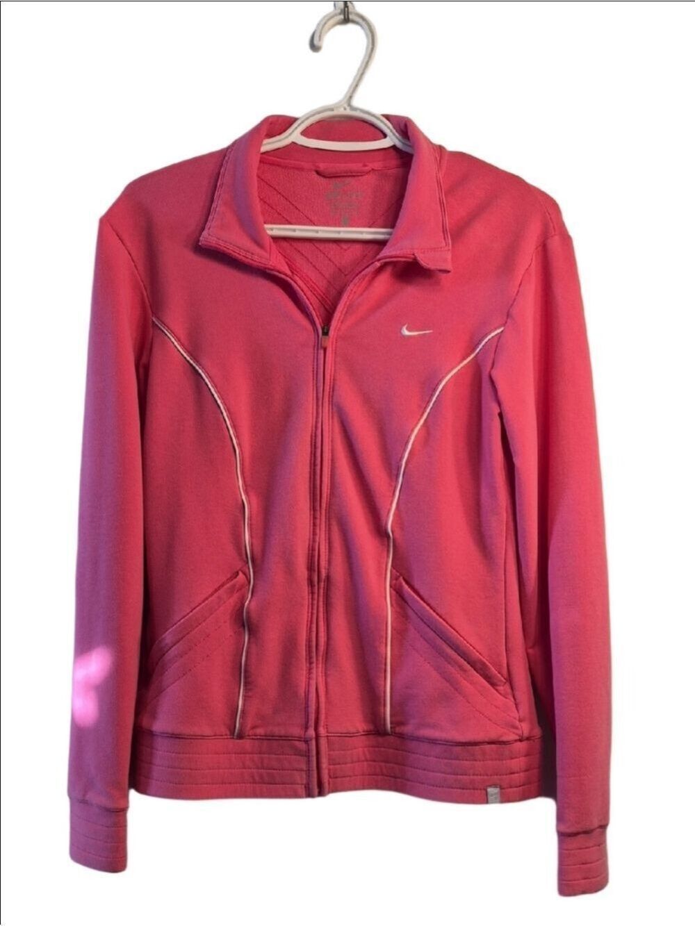 Nike Women's Pink Dri-Fit- Zip  Athletic Jacket Size M